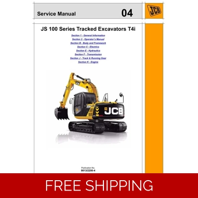JCB JS 100 SERIES TRACKED EXCAVATORS T4I SERVICE REPAIR MANUAL JCB JS 100 SERIES TRACKED EXCAVATORS T4I SERVICE REPAIR MANUAL